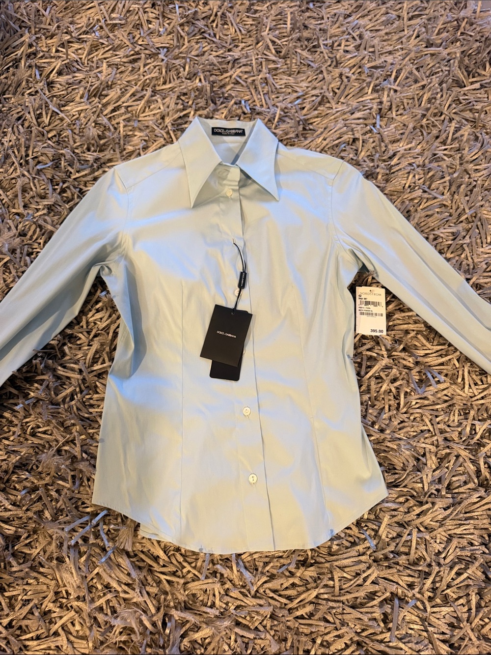 Dolce & Gabbana Light Blue Womens Button-Up Shirt